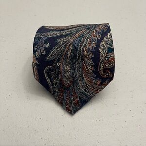 Vintage Oscar de la Renta Paisley Necktie Silk Classic Elegant Men's Tie